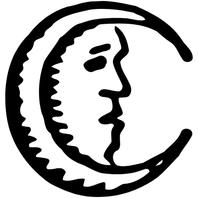 Moon Luna Faces 12 Element from Vintage Illustrations Set