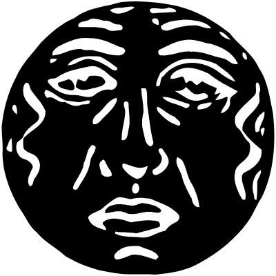 Moon Luna Faces 14 Element from Vintage Illustrations Set