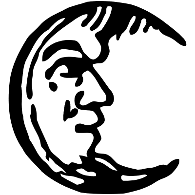 Moon Luna Faces 5 Element from Vintage Illustrations Set