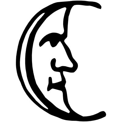 Moon Luna Faces 8 Element from Vintage Illustrations Set