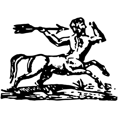 Sagittarius Zodiac 1 Element from Vintage Illustrations Set