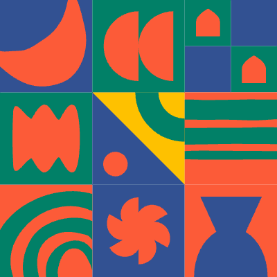 Block Colorful 3 Element from Background Tiles (Square) Set