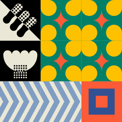 Block Mix And Match 2 Element from Background Tiles (Square) Set