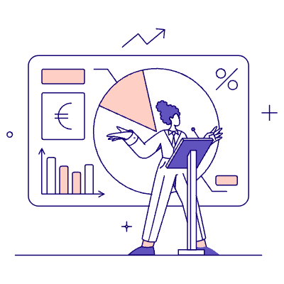Business Businessman Giving A Lecture TED Talk 01 Illustration from Bangalore - Pro Set