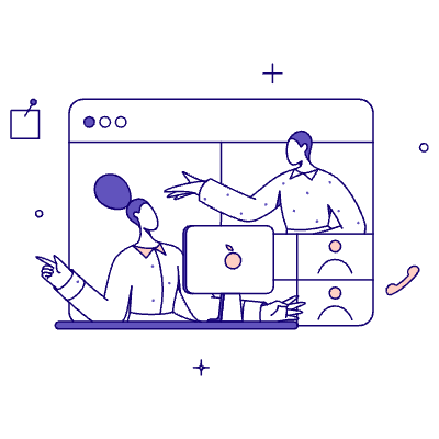 Communication Contact Virtual Meeting Team 01 Illustration from Bangalore - Pro Set