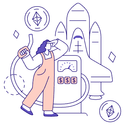 Gas Fees Ethereum Illustration from Bangalore - Pro Set