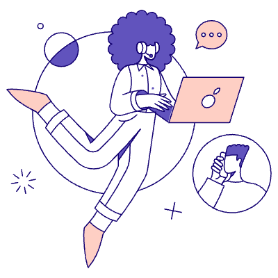 Customer Service Support Call Center Illustration from Bangalore - Pro Set