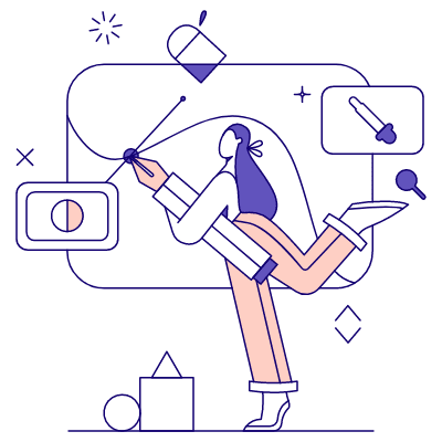 Design Designer Working 01 Illustration from Bangalore - Pro Set