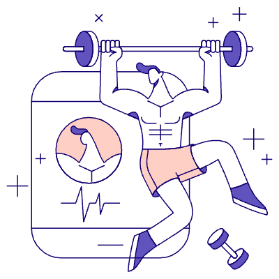 Fitness App 01 Illustration from Bangalore - Pro Set