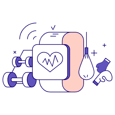 Fitness App 2 Illustration from Bangalore - Pro Set