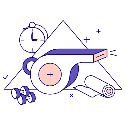 Fitness Coach Trainer Illustration from Bangalore - Pro Set