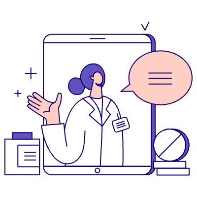 Online Consultation 2 Illustration from Bangalore - Pro Set