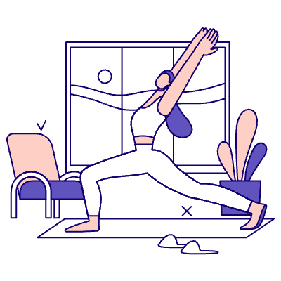Workout Indoors Illustration from Bangalore - Pro Set