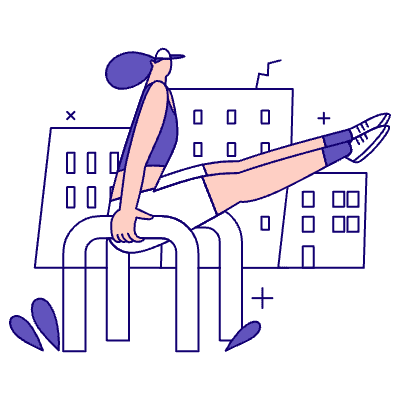 Workout Outdoors Illustration from Bangalore - Pro Set