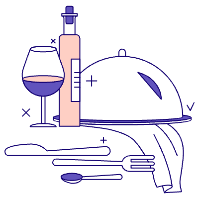 Fine Dining On Table Illustration from Bangalore - Pro Set