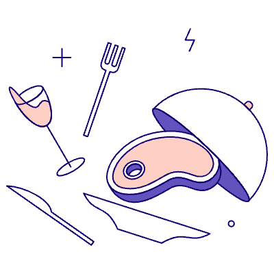 Fine Dining Illustration from Bangalore - Pro Set