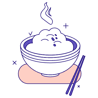 Rice Bowl Illustration from Bangalore - Pro Set