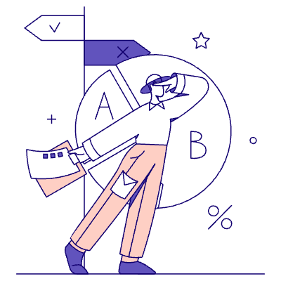 Marketing A B Testing 01 Illustration from Bangalore - Pro Set