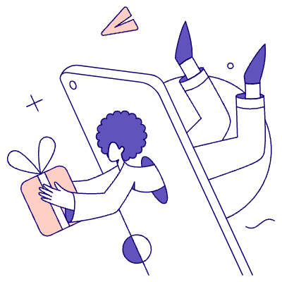 Shopping Online Gifting 01 Illustration from Bangalore - Pro Set