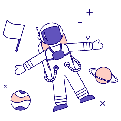 Astronaut Illustration from Bangalore - Pro Set