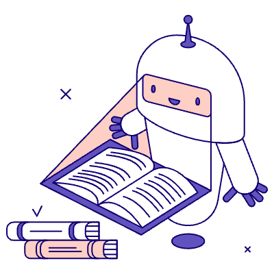 Robot Reading A Book Illustration from Bangalore - Pro Set
