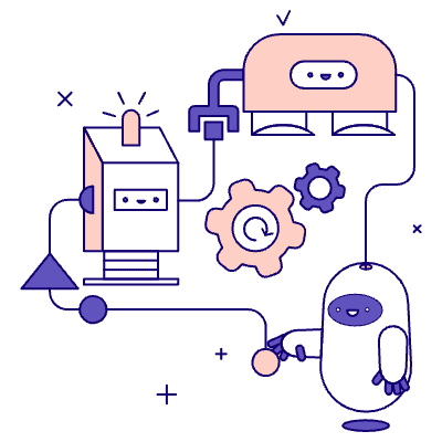 Robot Work Office Team Illustration from Bangalore - Pro Set