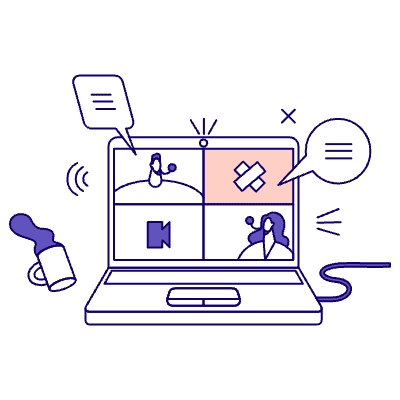 Virtual Meeting 2 Illustration from Bangalore - Pro Set