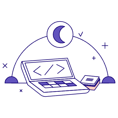 Working Night Shift Illustration from Bangalore - Pro Set