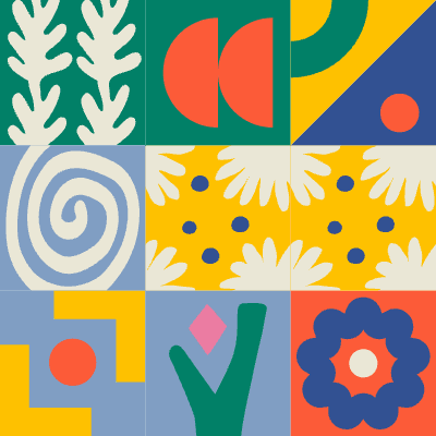 Block Colorful 5 Element from Tiled Backgrounds Set