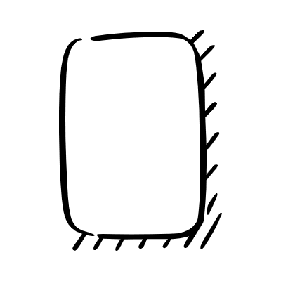 Bubble Rectangle Hatch Shadow Element from Beveled Scribbles Set