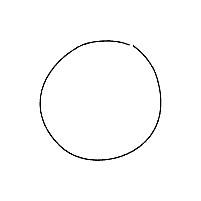 Chat Bubble Circle Plain Non Filled Line Element from Variable Scribbles Set