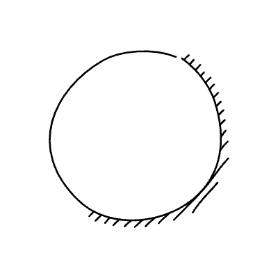 Chat Bubble Circle Plain Shadow Non Filled Line Element from Variable Scribbles Set