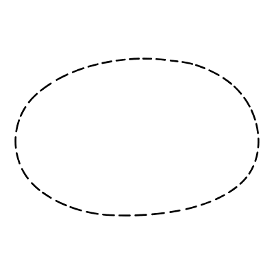 Chat Bubble Oval Plain Dash Non Filled Line Element from Variable Scribbles Set