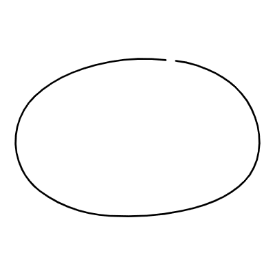 Chat Bubble Oval Plain Non Filled Line Element from Variable Scribbles Set