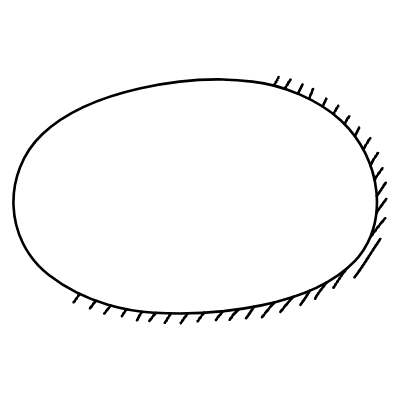 Chat Bubble Oval Plain Shadow Non Filled Line Element from Variable Scribbles Set