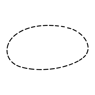 Chat Bubble Oval Small Plain Dash Non Filled Line Element from Variable Scribbles Set