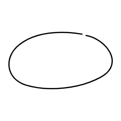 Chat Bubble Oval Small Plain Non Filled Line Element from Variable Scribbles Set