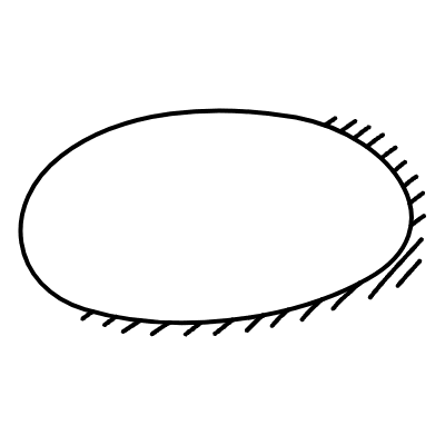 Chat Bubble Oval Small Plain Shadow Non Filled Line Element from Variable Scribbles Set
