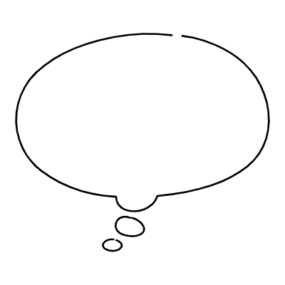 Chat Bubble Oval Thought Non Filled Line Element from Variable Scribbles Set