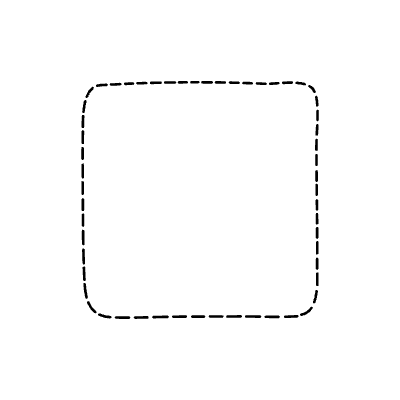Chat Bubble Square Plain Dash Non Filled Line Element from Variable Scribbles Set