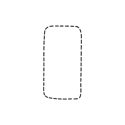 Chat Bubble Vertical Small Plain Dash Non Filled Line Element from Variable Scribbles Set