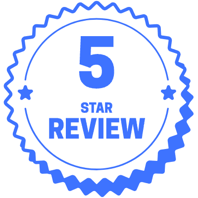 5 Star Review Circle Element from Vector Badges Set