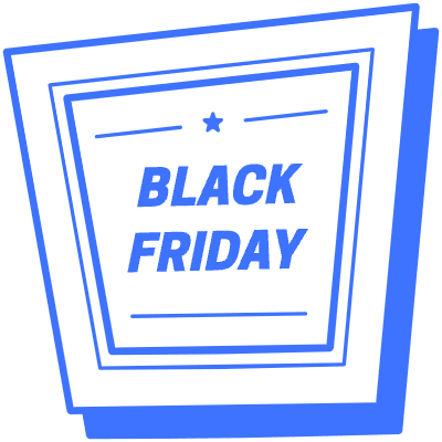 Black Friday Star Frame Element from Vector Badges Set