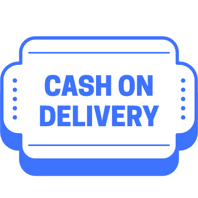 Cash On Delivery Ticket Element from Vector Badges Set