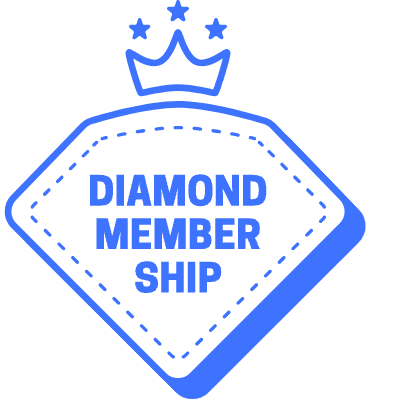 Diamond Membership Crown Element from Vector Badges Set