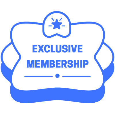 Exclusive Membership Star Element from Vector Badges Set