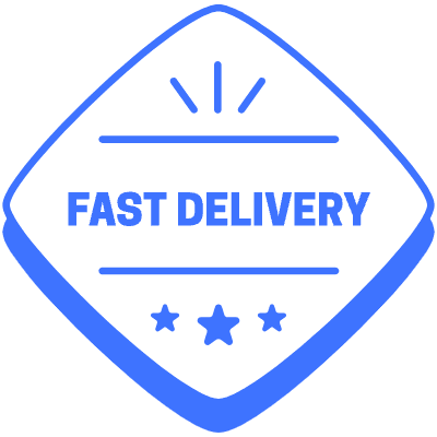 Fast Delivery Star Element from Vector Badges Set