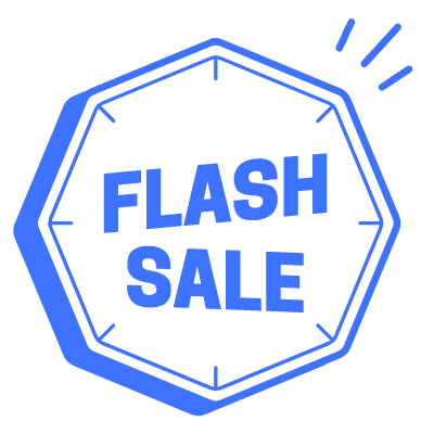 Flash Sale Clock Element from Vector Badges Set