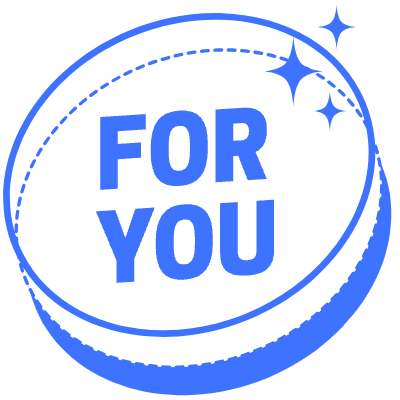 For You Blink Circle Element from Vector Badges Set