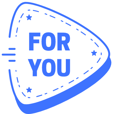 For You Star Triangle Element from Vector Badges Set